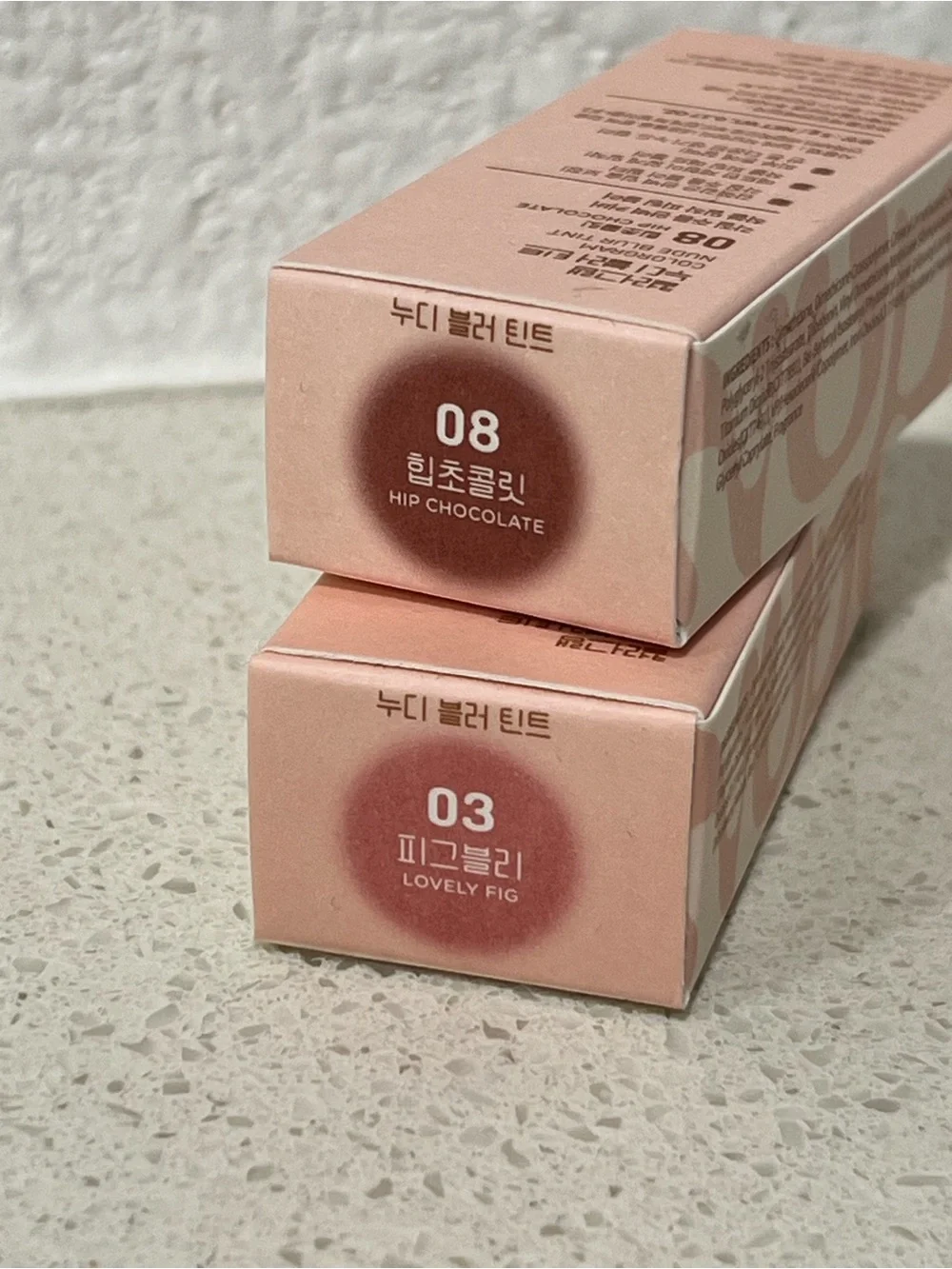 TWO ColorGram Nude Blur Lipstick Shades Lovely Fig (03) & Hip Chocolate (08)